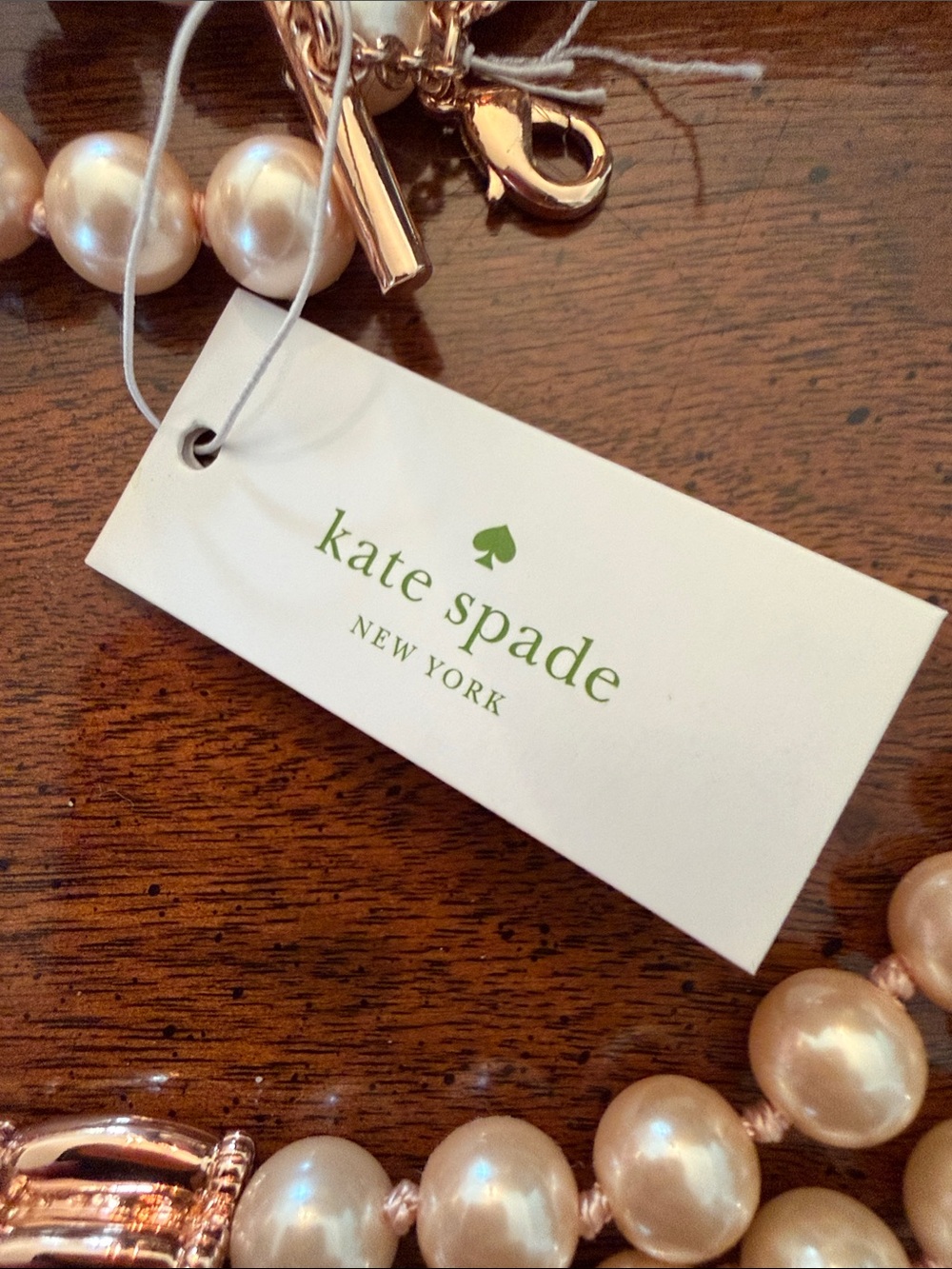 kate spade Multi-Strand Pearl Necklace with Gold Bow Accent - Picture 2 of 4